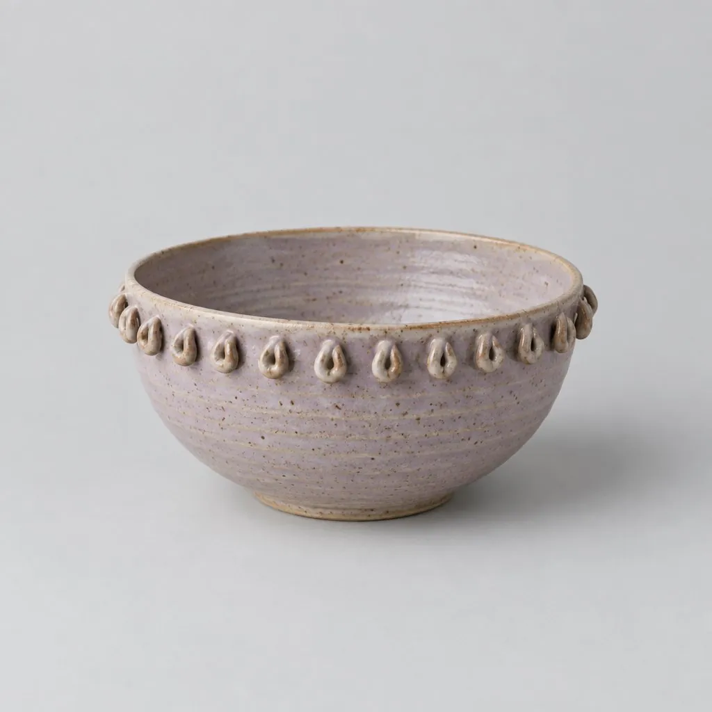 Lilac Bobble Bowl, handmade bowl